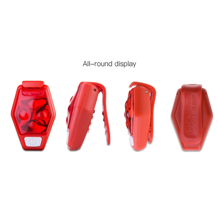 Multifunktionale Outdoor Fahrradlauf Warnlicht Fahrrad Rücklicht LED Rückclip Licht, LED Rückclip Licht (Rot), LED Rückclip Licht (Weiß), LED Rückclip Licht (Schwarz), LED Rückclip Licht (Lila)