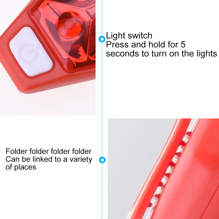 Multifunktionale Outdoor Fahrradlauf Warnlicht Fahrrad Rücklicht LED Rückclip Licht, LED Rückclip Licht (Rot), LED Rückclip Licht (Weiß), LED Rückclip Licht (Schwarz), LED Rückclip Licht (Lila)