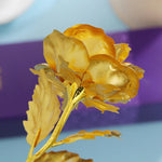 24K Goldfolie veredelte Dekoration Rose Kunstblume, zufällige Farbauswahl, 24K Goldfolie veredelt