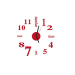 Lovelife WC37130 Acryl Englisch Digital DIY Stereo Wanduhr Wandtattoo Uhr