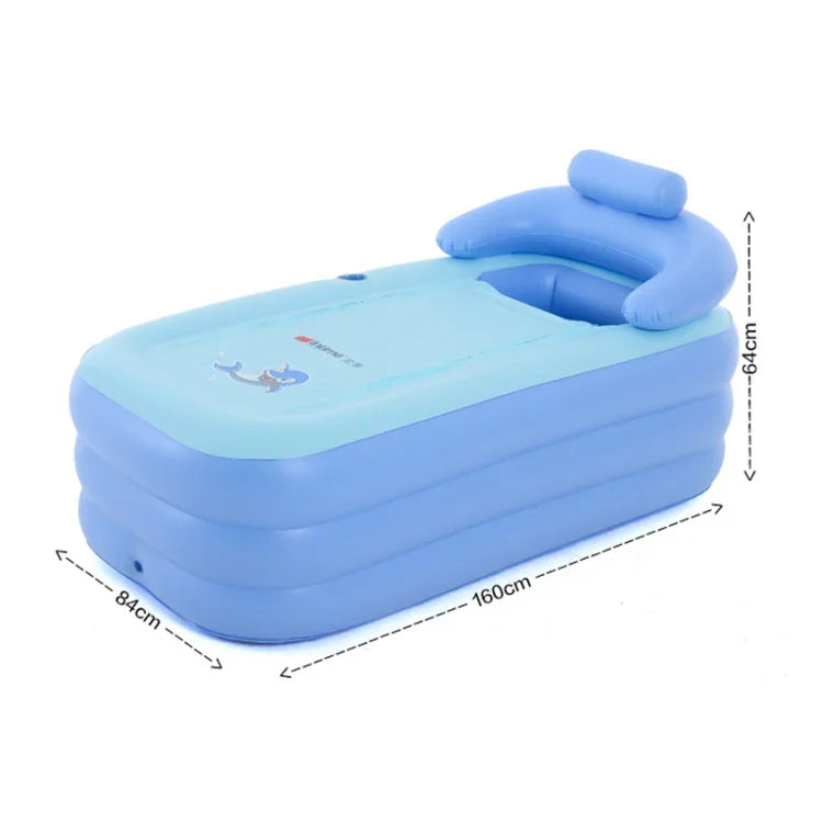 YT-038 Zusammenklappbarer aufblasbarer warmer Badezuber mit Schwammboden, Erwachsenenbad, Baby-Schwimmbecken mit Ladepumpe, Schwimmbecken