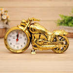 Cartoon Motorrad Wecker Schlafzimmer Kunststoff Zeiger Wecker, Größe: 23*13*6cm, Schwarz, Gold, Schwarz, Gold, Gold, Rot