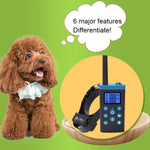 Automatisches Antibellhalsband-System zur Haustiererziehung + Elektroschockhalsband aus PU-Leder für Hunde, PD525