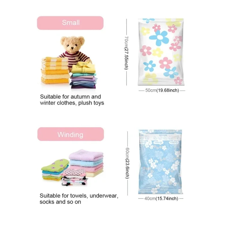 11 platzsparende Vakuum-Aufbewahrungsbeutel mit Sonnenblumenmuster, inklusive Handpumpe, geeignet für Quilts und Kleidung. Inhalt: 3 Stück 80 x 100 cm, 2 Stück 60 x 80 cm, 3 Stück 50 x 70 cm, 2 Stück 40 x 60 cm, insgesamt 11 Aufbewahrungsbeutel.