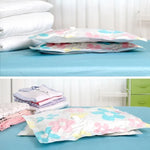 11 platzsparende Vakuum-Aufbewahrungsbeutel mit Sonnenblumenmuster, inklusive Handpumpe, geeignet für Quilts und Kleidung. Inhalt: 3 Stück 80 x 100 cm, 2 Stück 60 x 80 cm, 3 Stück 50 x 70 cm, 2 Stück 40 x 60 cm, insgesamt 11 Aufbewahrungsbeutel.
