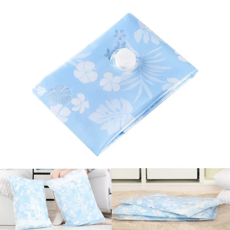 Platzsparender Vakuumbeutel mit Orchideenmuster, geeignet für Quilts und Kleidung, Größe: 60 x 80 cm