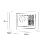 17E Mini-Sicherheitsschließfach für Zuhause, Wandschrank, Tresor mit Münzfunktion