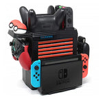 KJH Multifunktions-Halterung mit Griff, Ladestation und Aufnahmerahmen für Nintendo Switch, KJH-SWITCH-27