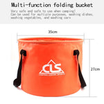 30L 4-in-1 PVC Outdoor Faltbarer Doppel-Abtropfkorb Camping Angelausrüstungstasche
