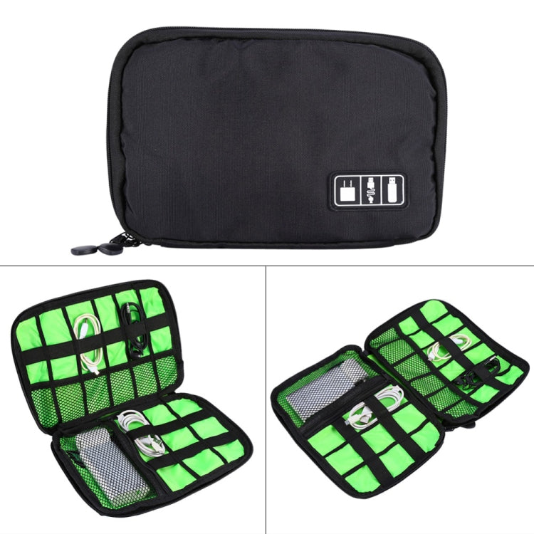 Tragbare Reise-Organizer-Aufbewahrungstasche für digitale Geräte und elektronisches Zubehör, Größe: 25,7 x 18,5 x 1,2 cm, HC3103B, HC3103L, HC3103G, HC3103TT