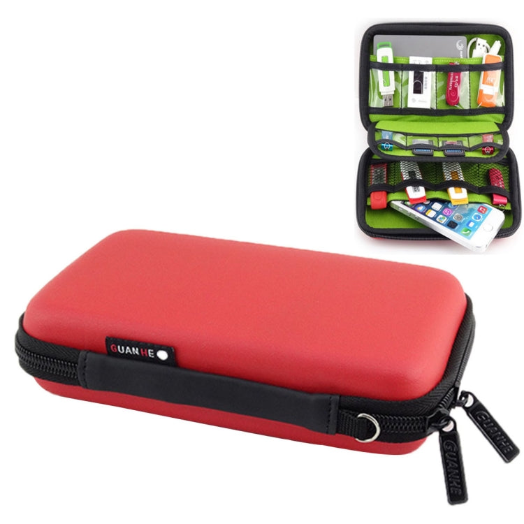 Tragbare, multifunktionale Reisetasche aus EVA-Material zur Aufbewahrung digitaler Geräte wie Handy, Powerbank, USB-Stick, SD-Karte und PSP-Konsole; Innenmaße: 16,5 x 9,5 x 3,8 cm
