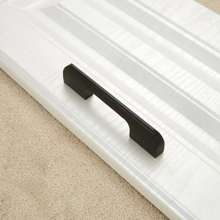 2049-128 Schubladenschranktür Aluminiumlegierungsgriff Gerader Türgriff, 2049-128 (Schwarz), 2049-128 (Weiß)