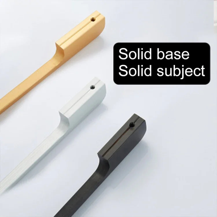 2049-128 Schubladenschranktür Aluminiumlegierungsgriff Gerader Türgriff, 2049-128 (Schwarz), 2049-128 (Weiß)