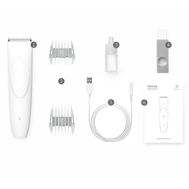 Original Xiaomi Youpin Pawbby Dog Professional Rasierer, elektrische, wiederaufladbare und sichere Haarschneidemaschine für Haustiere