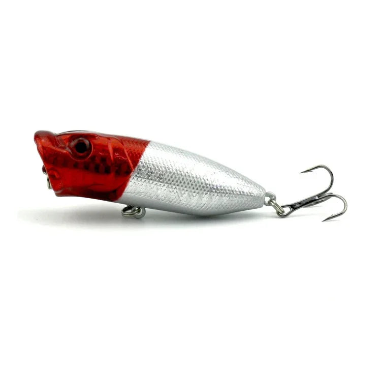 HENGJIA Artificial Popper Fishing Lures Environmentally Friendly Fishing Bait with Hooks, Length: 6.5 cm, Random Color Delivery, Length: 6.5cm