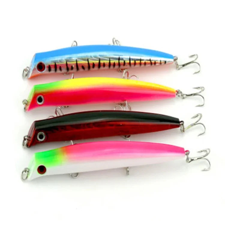 HENGJIA Künstliche Angelköder Popper Bionischer Angelköder mit Haken, Länge: 12,6 cm, zufällige Farblieferung, Länge: 12,6 cm