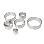 12-teiliges Set runder Ausstechformen aus Edelstahl für Mousse, Kuchen, Donuts, Backwerkzeuge, runde Form (12-teiliges Set)