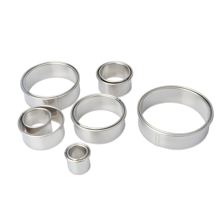 12-teiliges Set runder Ausstechformen aus Edelstahl für Mousse, Kuchen, Donuts, Backwerkzeuge, runde Form (12-teiliges Set)