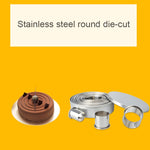 12-teiliges Set runder Ausstechformen aus Edelstahl für Mousse, Kuchen, Donuts, Backwerkzeuge, runde Form (12-teiliges Set)