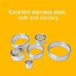 12-teiliges Set runder Ausstechformen aus Edelstahl für Mousse, Kuchen, Donuts, Backwerkzeuge, runde Form (12-teiliges Set)