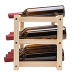 Faltbares Weinregal aus Massivholz für 12 Flaschen, mehrschichtiges Weinregal, Größe: 46x24x28cm, mehrschichtiges Weinregal