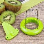 3 Stücke Tragbarer und spezieller ABS + Edelstahl Kiwi-Schäler, zufällige Farblieferung, 3 Stücke Kiwi-Schäler 2