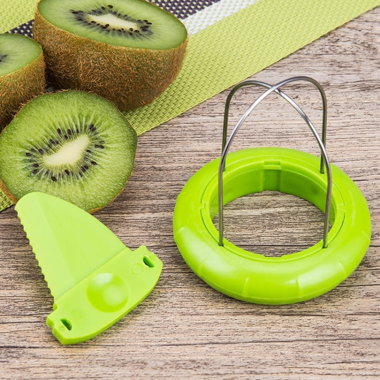 3 Stücke Tragbarer und spezieller ABS + Edelstahl Kiwi-Schäler, zufällige Farblieferung, 3 Stücke Kiwi-Schäler 2