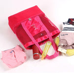 Tragbare doppellagige Netz Sport Duffel Strand Picknick Schulter Aufbewahrungstasche Handtasche, Doppellagige Handtasche (Grün), Doppellagige Handtasche (Blau)