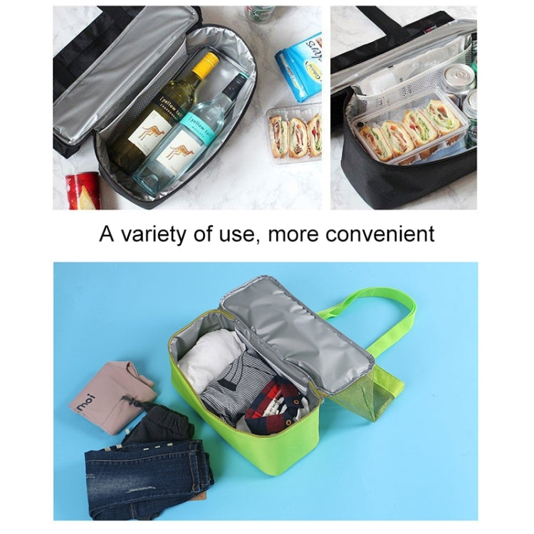 Tragbare doppellagige Netz Sport Duffel Strand Picknick Schulter Aufbewahrungstasche Handtasche, Doppellagige Handtasche (Grün), Doppellagige Handtasche (Blau)
