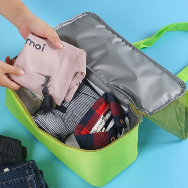 Tragbare doppellagige Netz Sport Duffel Strand Picknick Schulter Aufbewahrungstasche Handtasche, Doppellagige Handtasche (Grün), Doppellagige Handtasche (Blau)