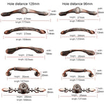 6029-96 Solid Wood Furniture Cabinet Handle Red Bronze Handles, 6029-96