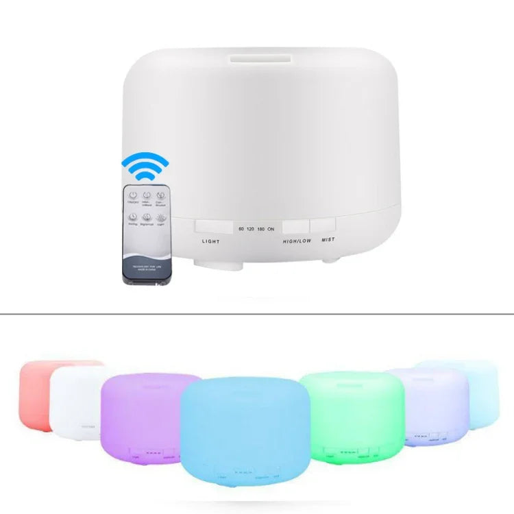 T500 Fernbedienung Klarweiß Luftbefeuchter Automatischer Alkoholsprüher Ätherische Öl Diffusor Ultraschall-Nebelmaschine Ultraschall-Aroma-Diffusor Zerstäuber Farb-LED, Kapazität: 500ml, DC 24V, US-Stecker, Klarweiß (500ml), Holzmaserung (500ml)
