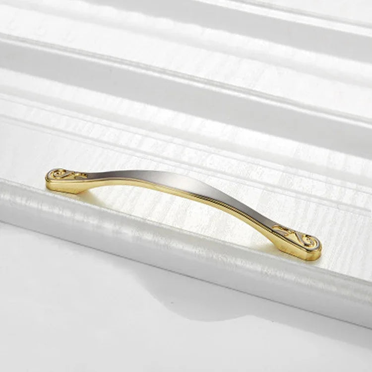 4041-128 Double Gold Zinklegierung Möbelgriff Bohrabstand: 128mm, 4041-128 Double Gold