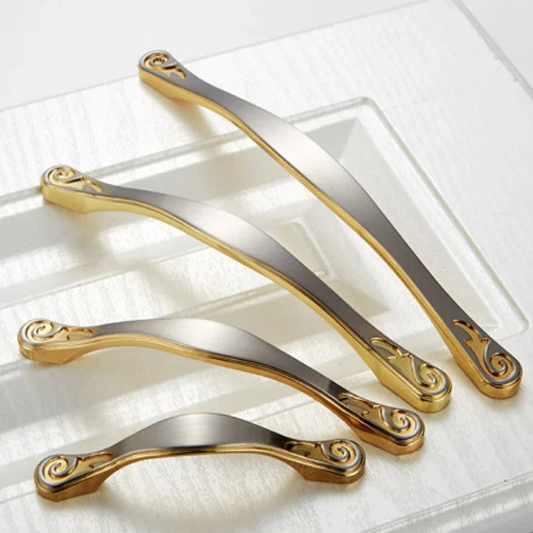 4041-128 Double Gold Zinc Alloy Cabinet Handle Pitch: 128mm, 4041-128 Double Gold