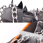 Ein Paar 8 Zähne Anti-Rutsch Eis-Greifer zum Wandern Klettern, Ketten-Schuhüberzüge, 8 Zähne Schwarz, 8 Zähne Orange