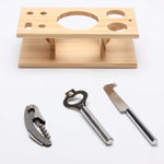 9-teiliges Cocktail-Shaker-Set aus Edelstahl mit Holzständer, Fassungsvermögen: 550 ml, 550 ml