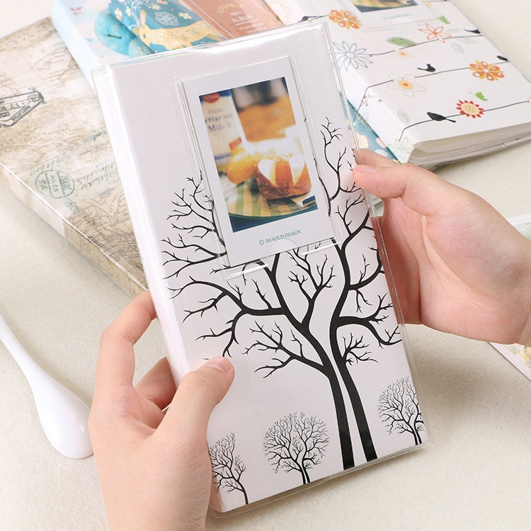 3 Zoll DIY Kreativität Einschub-Typ Mini Exquisites Fotoalbum, Baymax Muster, Kleeblatt Muster, Many Trees Dry Muster, Waldhirsch Muster, Eiffelturm Muster, Kleine Schwalbe Muster