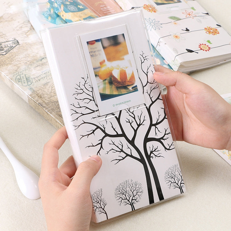 3 Zoll DIY Kreativität Einschub-Typ Mini Exquisites Fotoalbum, Baymax Muster, Kleeblatt Muster, Many Trees Dry Muster, Waldhirsch Muster, Eiffelturm Muster, Kleine Schwalbe Muster