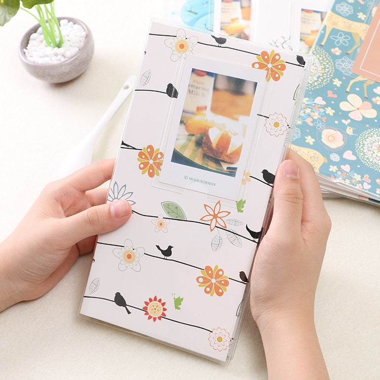 3 Zoll DIY Kreativität Einschub-Typ Mini Exquisites Fotoalbum, Baymax Muster, Kleeblatt Muster, Many Trees Dry Muster, Waldhirsch Muster, Eiffelturm Muster, Kleine Schwalbe Muster