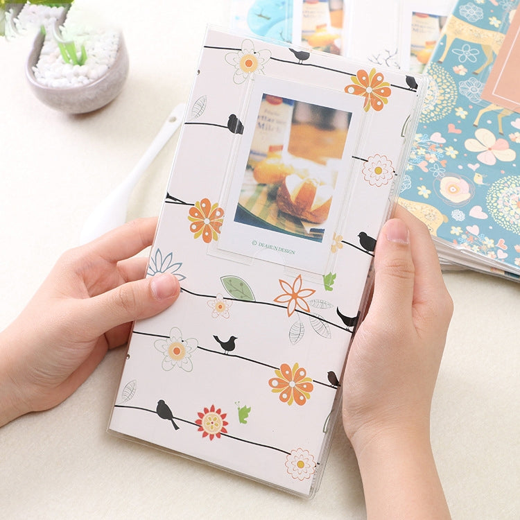3 inch DIY Creativity Insert Type Mini Exquisite Photo Album, Little Swallow Pattern, Baymax Pattern, Four Leaf Clover Pattern, Many Trees Dry Pattern, Forest Deer Pattern, Iron Tower Pattern
