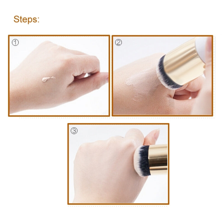 Kurzer Holzgriff Große Runde Kopfpinsel Foundation Puder Make-up Pinsel Praller Runder Pinsel Make-up BB Cream Werkzeuge, Großer Runder Kopf Rosa