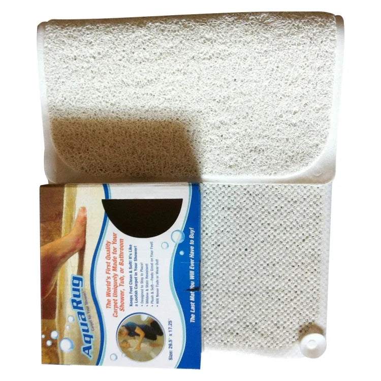 Rechteckige, schimmel- und fleckenresistente PVC-Fußmatte für Badewanne und Bad, rutschfest, Größe: 70 cm x 40 cm (Weiß), 70 cm x 40 cm