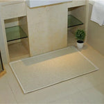 Rechteckige, schimmel- und fleckenresistente PVC-Fußmatte für Badewanne und Bad, rutschfest, Größe: 70 cm x 40 cm (Weiß), 70 cm x 40 cm