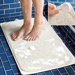 Rechteckige, schimmel- und fleckenresistente PVC-Fußmatte für Badewanne und Bad, rutschfest, Größe: 70 cm x 40 cm (Weiß), 70 cm x 40 cm