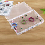 Aufbewahrungsbox aus Kunststoff mit 28 Fächern und herausnehmbarem Gittereinsatz für Schmuck, Ohrringe, Angelhaken und kleine Accessoires
