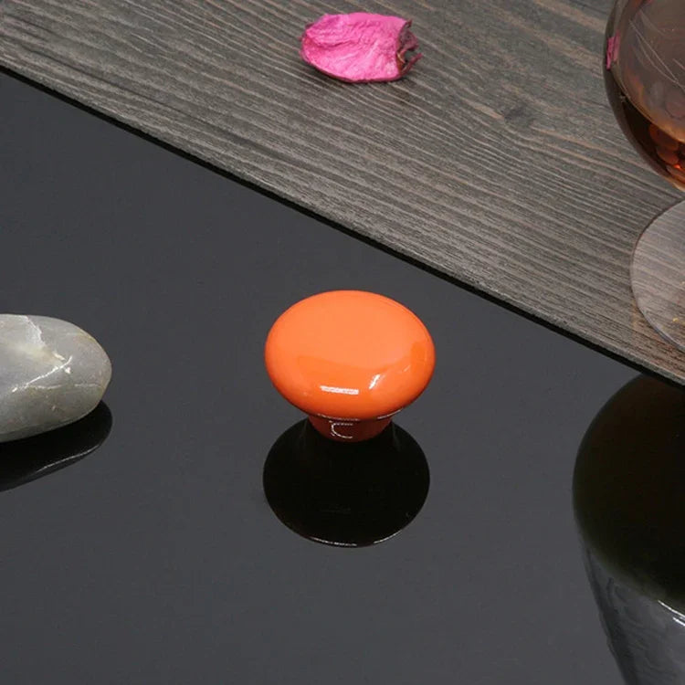 32mm Moderner Literarischer Farbglasierter Keramik-Schubladengriff