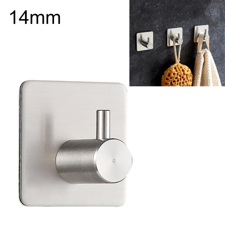 Edelstahl-Zylinderhaken, Badezimmer, ohne Bohren, zur Aufbewahrung von Kleidung, Größe: 14mm