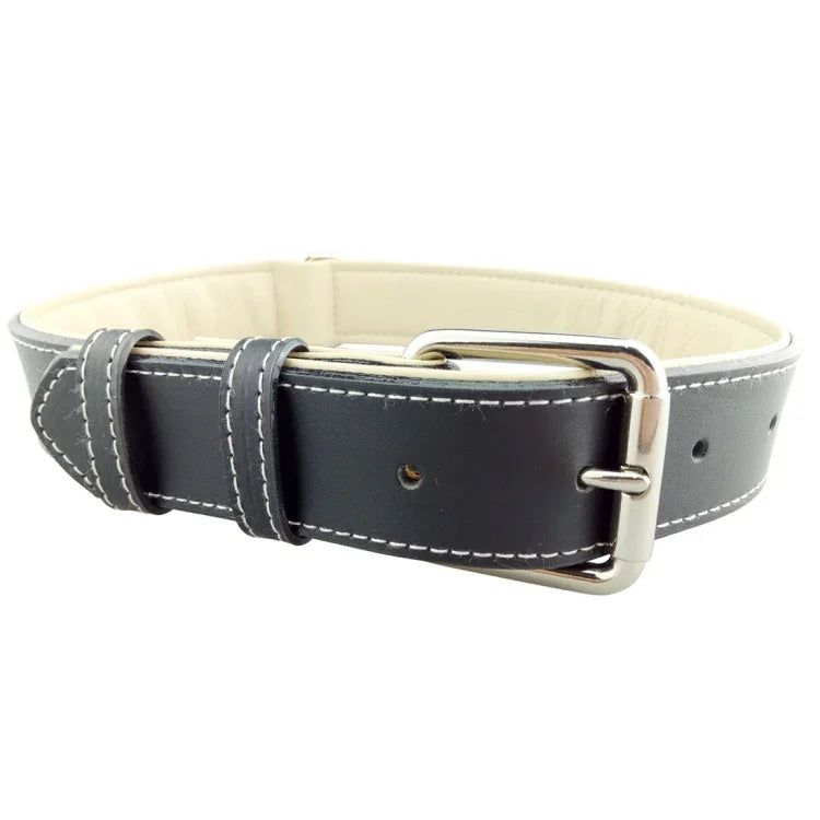 Leder-Hundehalsband, Haustierprodukte, großes Hundehalsband, Größe: L, 2,5 x 51 cm, Größe: L