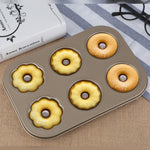 3 Blumen Donut Ausstecher Gold 6 Tassen Kuchenform Backform Kuchenwerkzeuge Backzubehör Küchenzubehör, 3 Blumen