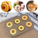 3 Blumen Donut Ausstecher Gold 6 Tassen Kuchenform Backform Kuchenwerkzeuge Backzubehör Küchenzubehör, 3 Blumen